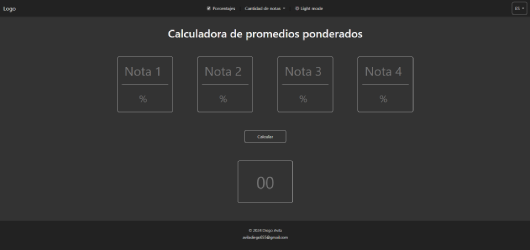 Imagen de la calculadore de promedios